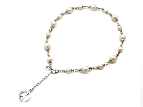 PEACE&PEARLS NECKLACE